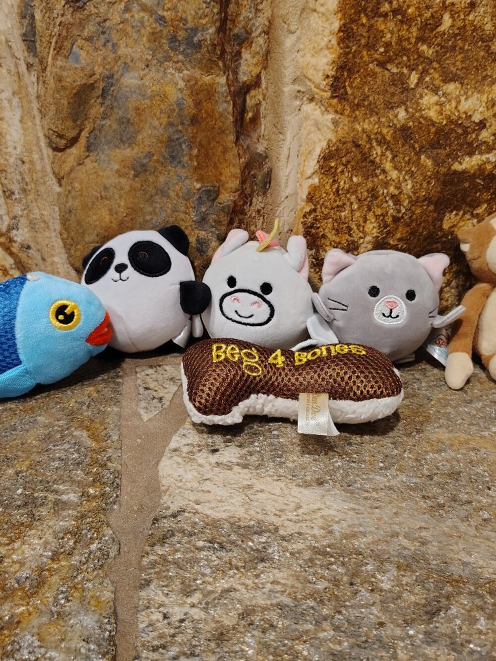 Bundle of Plush Dog Toys Spark Create Image Bark Harz Dan Dee